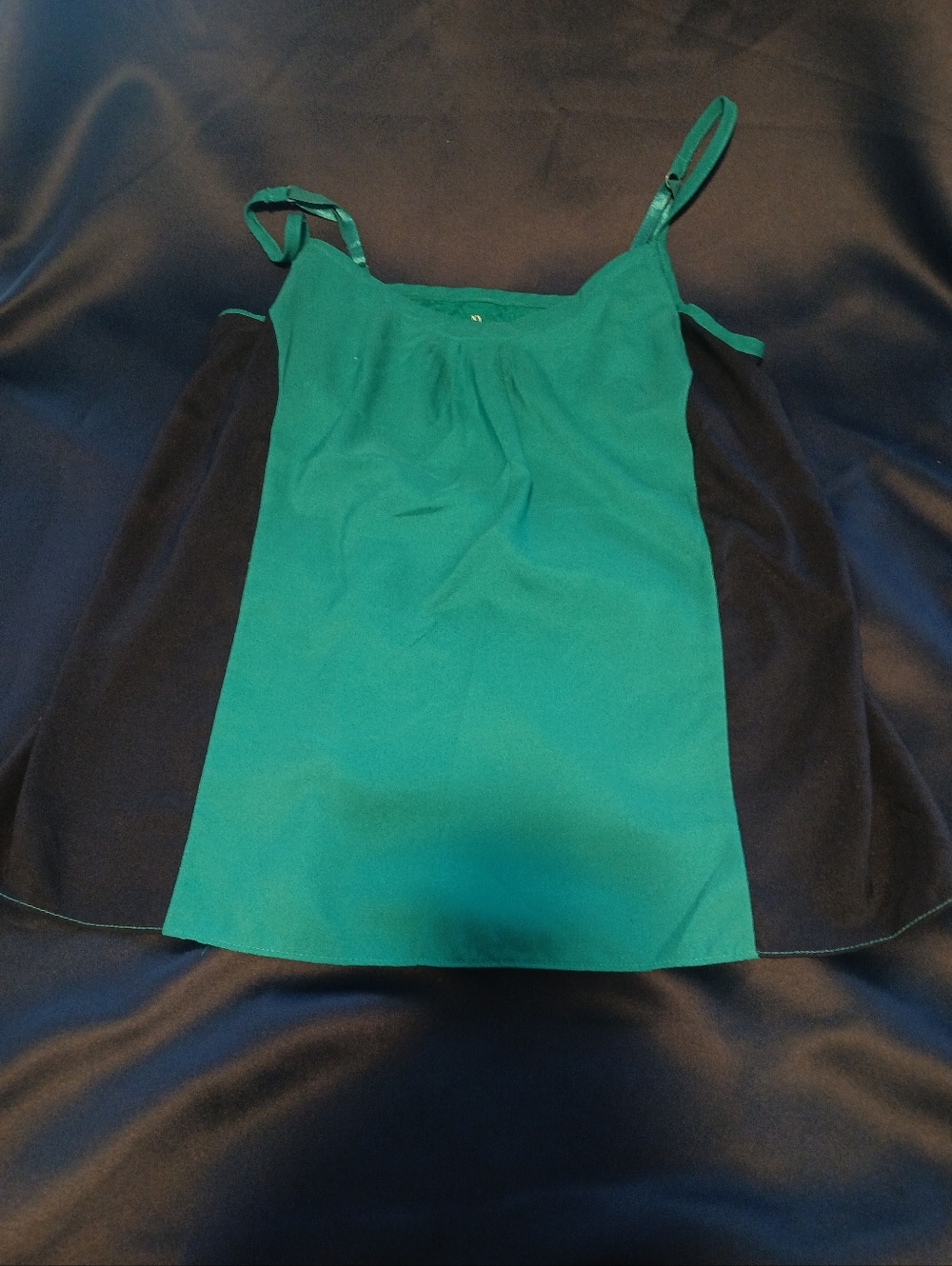 New York & Company Teal and Navy Colorblock Cami